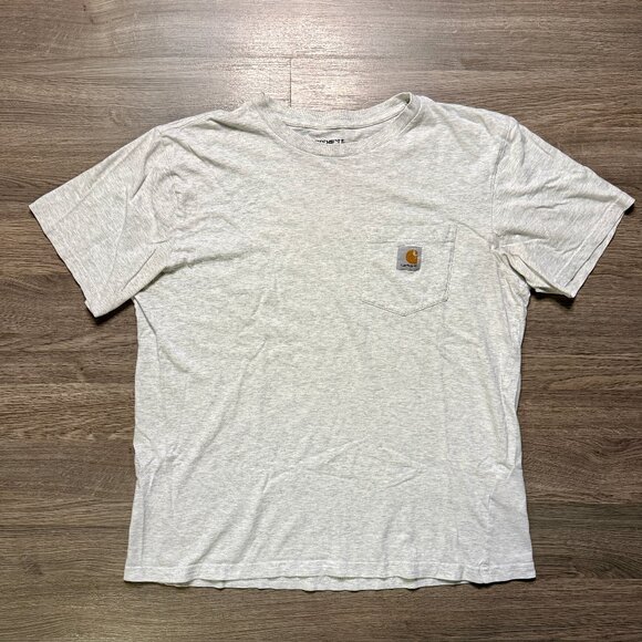 Carhartt WIP Men's Pocket T-Shirt - White / Light Grey - Picture 2 of 7